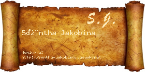 Sántha Jakobina névjegykártya